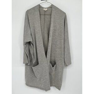 DONNI Open Front Cardigan Sweater Pockets Women's One Size Ribbed Oversized Cozy